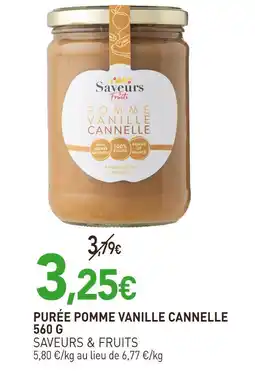 naturéO SAVEURS & FRUITS Purée pomme vanille cannelle offre