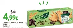 naturéO EVERNAT Carrés chocolat noir 225 G offre