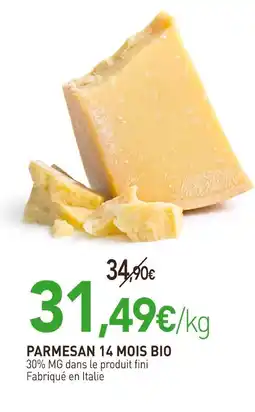 naturéO Parmesan 14 mois bio offre