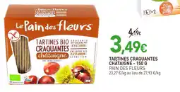 naturéO PAIN DES FLEURS Tartines craquantes châtaigne - 150 g offre