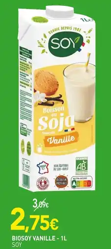 naturéO SOY Biosoy vanille - 1l offre