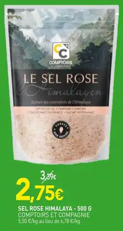 naturéO COMPTIORS ET COMPAGNIE Sel rose himalaya - 500 g offre