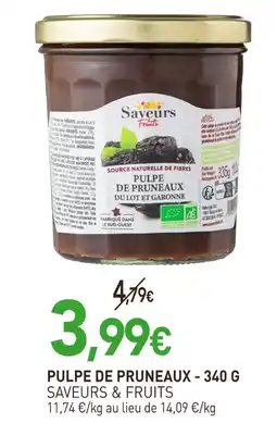 naturéO SAVEURS & FRUITS Pulpe de pruneaux - 340 g offre