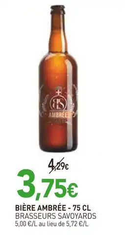 naturéO BRASSEURS SAVOYARDS Bière ambrée - 75 cl offre