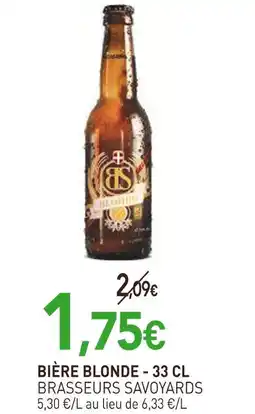 naturéO BRASSEURS SAVOYARDS Bière blonde - 33 cl offre