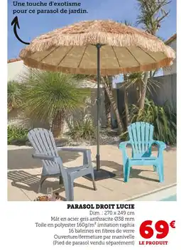 Hyper U Parasol droit lucie offre