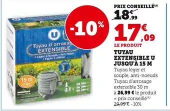 Hyper U U Tuyau extensible jusqu'à 15 m offre