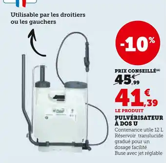 Hyper U U Pulvérisateur à dos offre