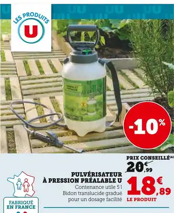 Hyper U U Pulvérisateur à pression préalable offre