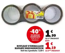 Hyper U Rouleau d'emballage Havane 50mx48mmx3cm offre