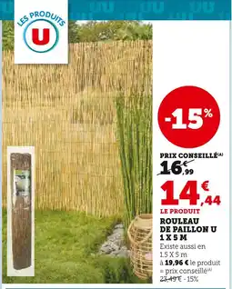 Hyper U U Rouleau de paillon 1 x 5 m offre