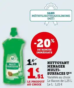 Super U Nettoyant menager multi surfaces u offre