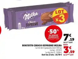 Super U Biscuits choco supreme milka offre