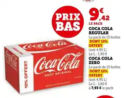 Super U Coca cola regular offre