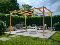 Brico Dépôt Pergola bois 3 x 4 m offre