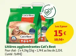 Maxi Zoo Cat's Best Litières agglomérantes offre