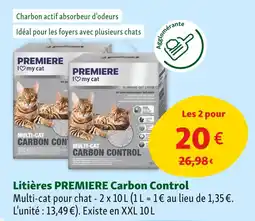 Maxi Zoo PREMIERE Litières Carbon Control offre