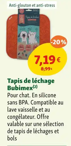 Maxi Zoo Bubimex Tapis de léchage offre