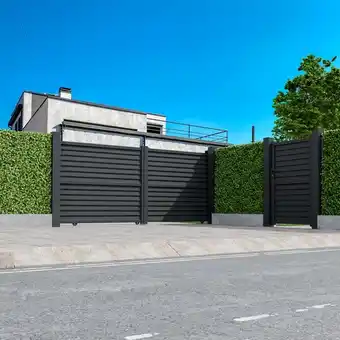 Brico Dépôt Portail aluminium coulissant celtis offre