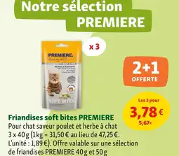 Maxi Zoo PREMIERE Friandises soft bites offre