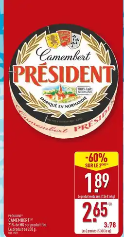 ALDI PRÉSIDENT Camembert offre