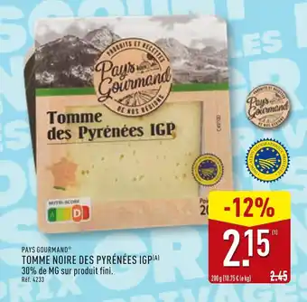 ALDI Pays Gourmand Tomme Noire des Pyrénées IGP offre