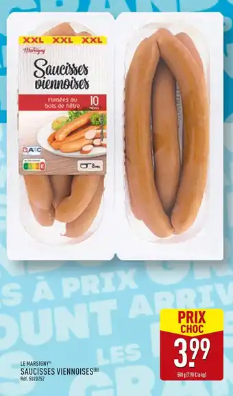 ALDI LE MARSIGNY Saucisses viennoises offre