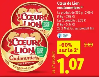 Lidl Cœur de Lion Coulommiers offre
