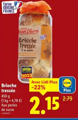 Lidl Maître Jean Pierre Brioche tressée offre