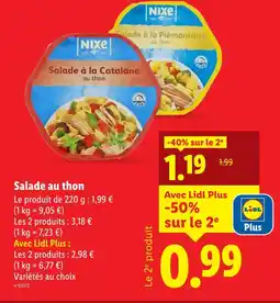 Lidl NIXE Salade au thon offre