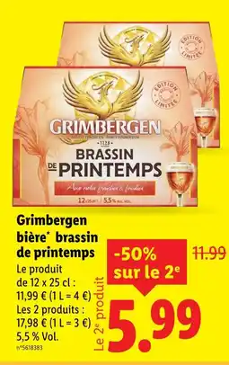Lidl Grimbergen Brassin de printemps offre