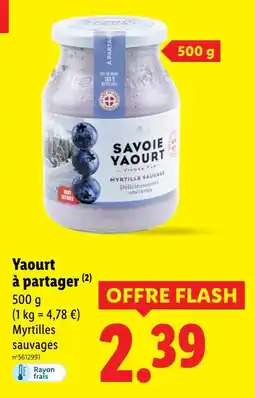 Lidl Savoie Yaourt Yaourt à partager offre
