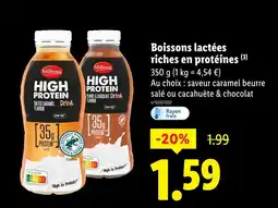 Lidl Milbona Boissons lactées riches en protéines offre