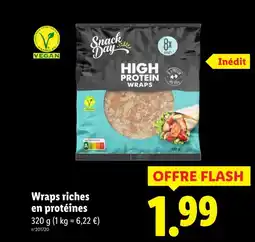 Lidl Snack Day Wraps riches en protéines offre