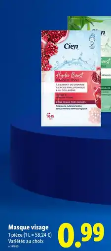 Lidl Cien Masque visage offre