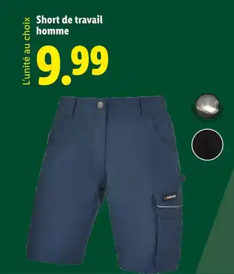 Lidl Parkside Short de travail homme offre