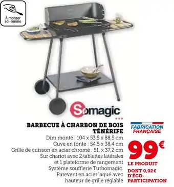 Super U Somagic Barbecue à charbon de bois Ténérife offre
