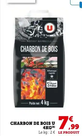 Super U U Charbon de bois offre
