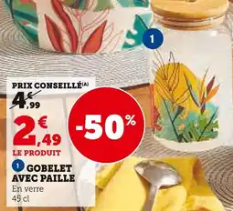 Super U Gobelet avec paille offre