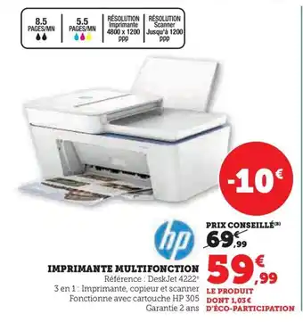 Super U Hp imprimante multifonction offre