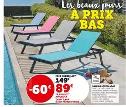 Super U Bain de soleil Agay offre