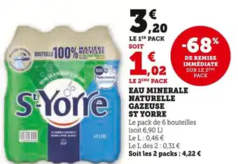 U Express St Yorre Eau minérale naturelle gazeuse offre
