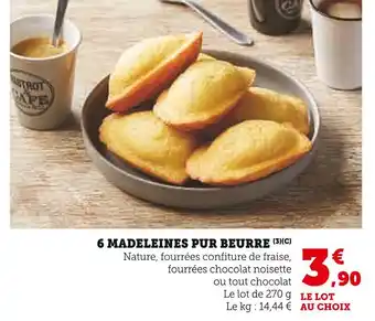 U Express 6 madeleines pur beurre offre