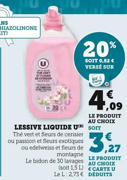 U Express U LESSIVE LIQUIDE offre