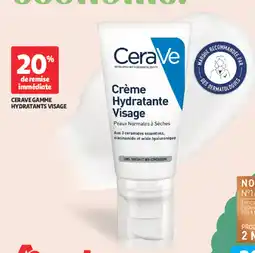 Auchan Cerave gamme hydratants visage offre