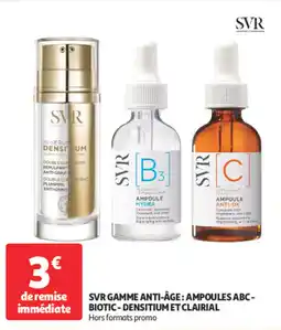 Auchan Svr gamme anti-Ăąge: ampoules abc biotic densitium et clairial offre