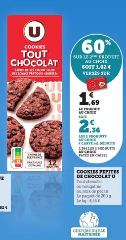 Bi1 Cookies pepites de chocolat u offre