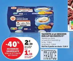 Bi1 Yaourts a la grecque sur lit de fruits u offre