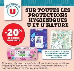 Bi1 Sur toutes les protections hygieniques u et u nature offre