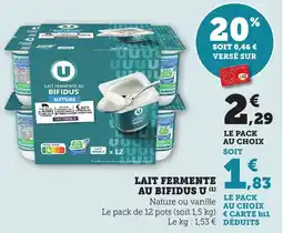 Bi1 Lait fermente au bifidus u offre